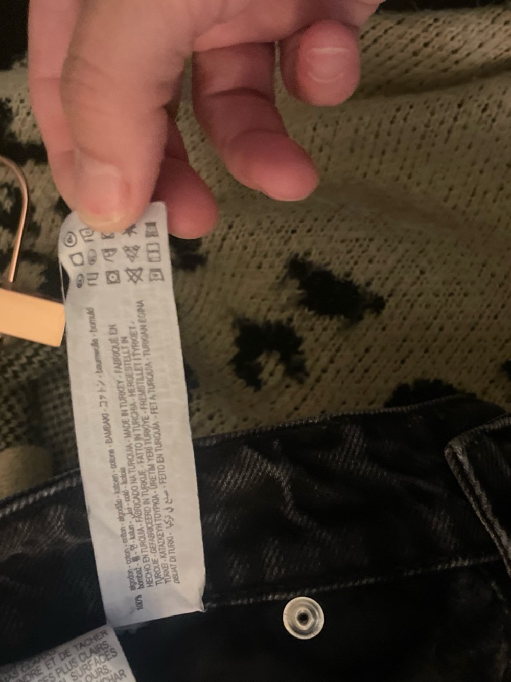 Zara Black Distressed Wide Leg Jeans Y2K Grunge Model Off Duty - Picture 5 of 5